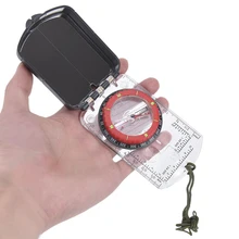Многофункциональный светящийся Компас с зеркалом, светодиодный светильник, водонепроницаемый, для пешего туризма, альпинизма, ручной компас