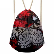 3D Животные бабочки печати женские мешки с кулиской простые ультралегкие женские дорожные упаковочные многофункциональные сумки для хранения