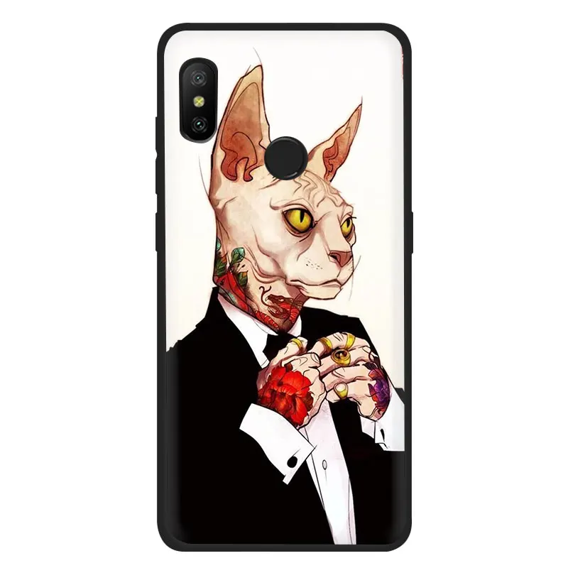 Кошка Сфинкс мягкий чехол для телефона из ТПУ с принтом "для Xiaomi Mi 8 9 SE A2 Lite 6 9 A1 2s Max мы собрали воедино 3 F1 9T CC9e A3 pro - Цвет: B1