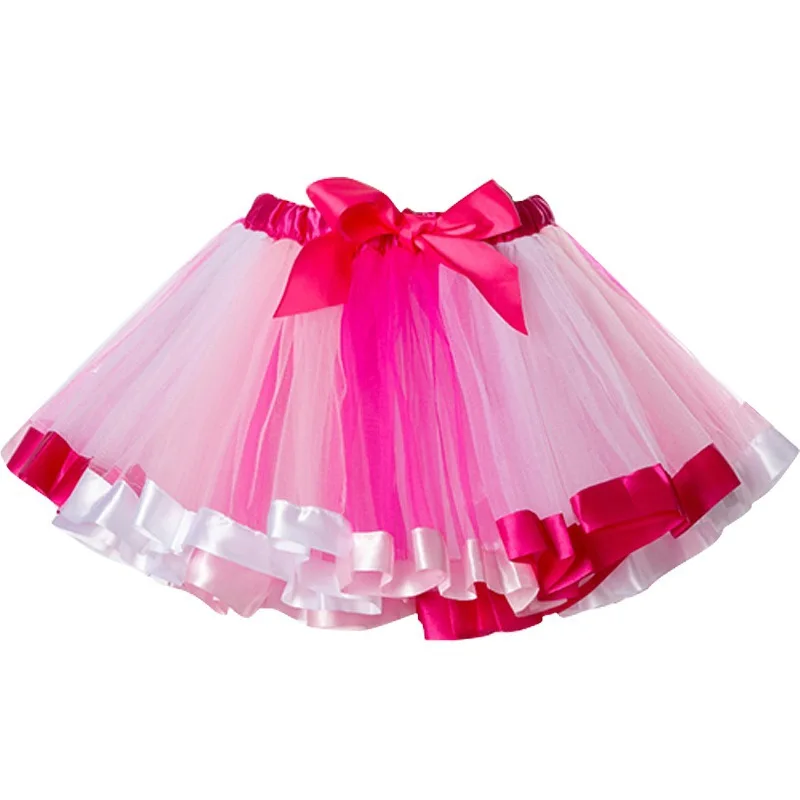 Новая популярная летняя одежда для девочек, RK110171 короткая юбка-пачка из марли для дня рождения
