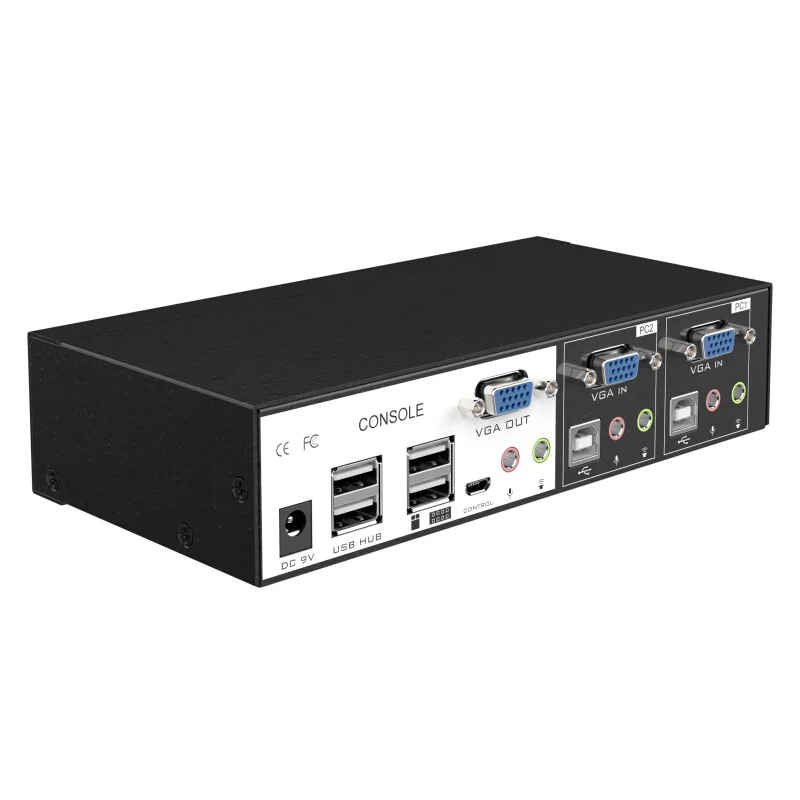 MT-Viki 2 Port USB KVM Switch  Hotkey Wired Remote