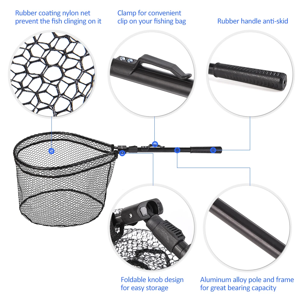 Lixada Fly Рыбалка треугольник Brail сачок портативный складной легкий сачок нейлоновая рыболовная сеть рама из алюминиевого сплава