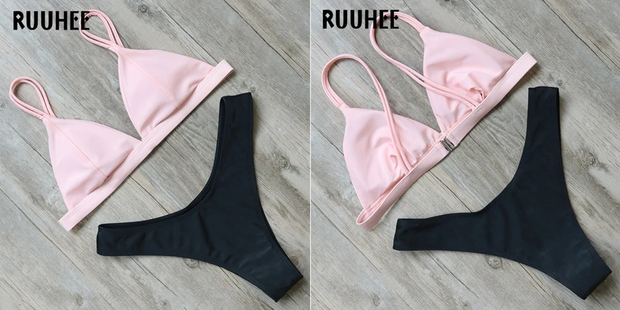 RUUHEE Green Bikini Swimwear Women Knotted Swimsuit Bikini Set Bandage Bathing Suit Hight Waist Bikinis Beachwear Biquinis