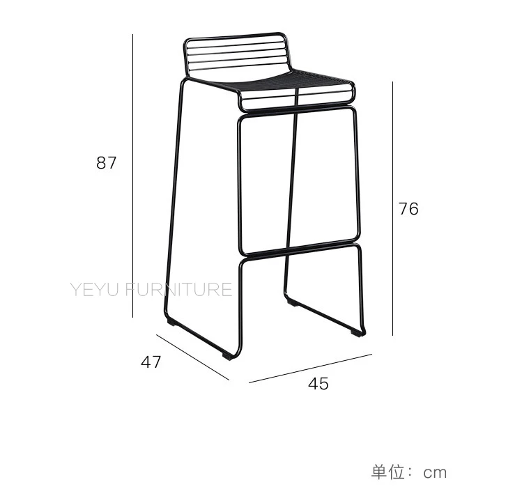 Современные Дизайн металла Сталь Лофт барный стул, барный стул, stackable Открытый металла Лофт счетчик табурет, высокое качество Лофт барный стул 1 шт