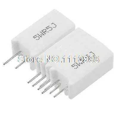 

5 x 5W 0.5 Ohm 5% Radial Lead Ceramic Cement Power Resistors