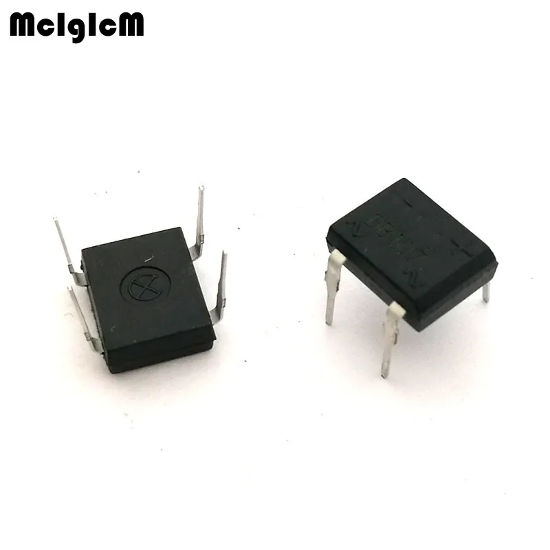 

MCIGICM 50PCS DB107 dip4 dip 1A 1000V Single Phases Diode Rectifier Bridge