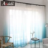 Modern gradient color window tulle curtains for living room bedroom organza voile curtains Hotel Decoration blue Sheer curtains ► Photo 2/6