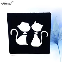 Мультфильм милый Кот водонепроницаемый трафарет татуировки Сексуальная девушка боди-арт Аэрограф живопись маленькая татуировка наклейка трафарет шаблон AG18