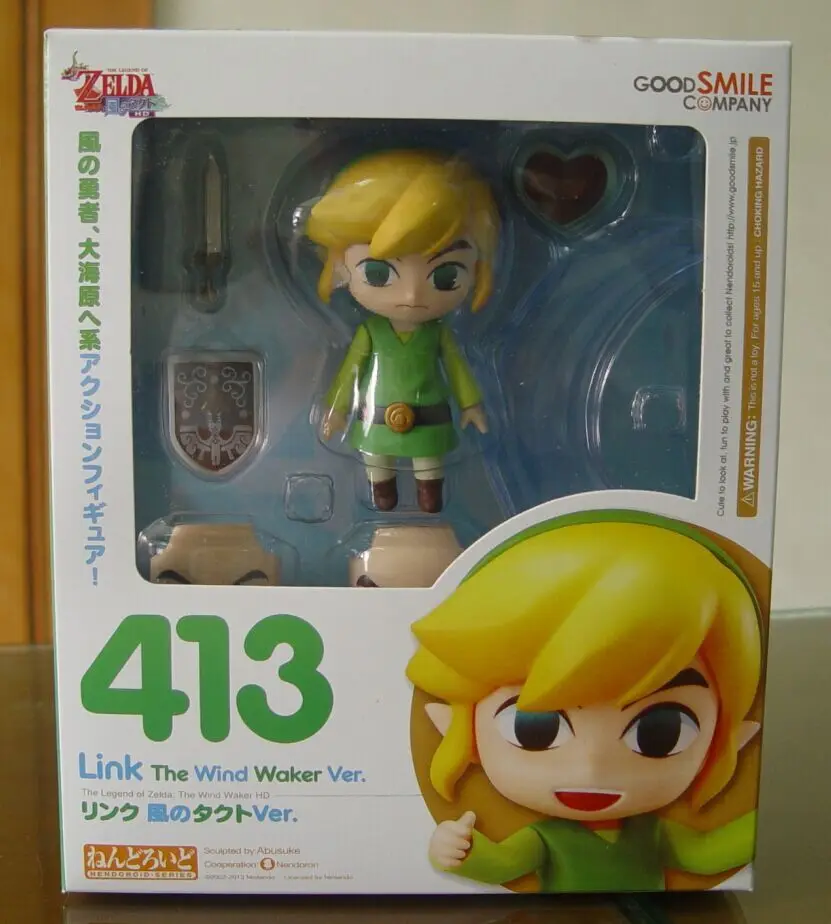 Legend of Zelda Link изображение Zelda Wind Waker HD no densetsu kazeno Takt Q Nendoroid 413 10 см ПВХ Модель Фигурки ринкедо - Цвет: with retail box