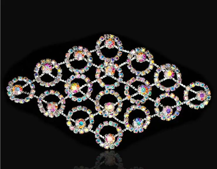 

Free Shipping Wholesale10pcs/lot 4.2"x2.6" Rhinestone Applique for Wedding Gown Bridal Sash Evening Wear Rhinestone Patch ML13