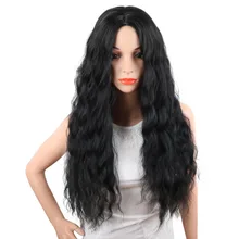Deyngs черные волнистые синтетические парики натуральные длинные волосы парики свободные объемные волнистые парики термостойкие полные парики для афро-американских женщин