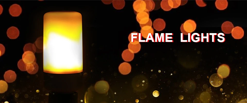E14 E27 Ampoule LED Flame Effect Bulb 85-265V 3 Modes  (1)