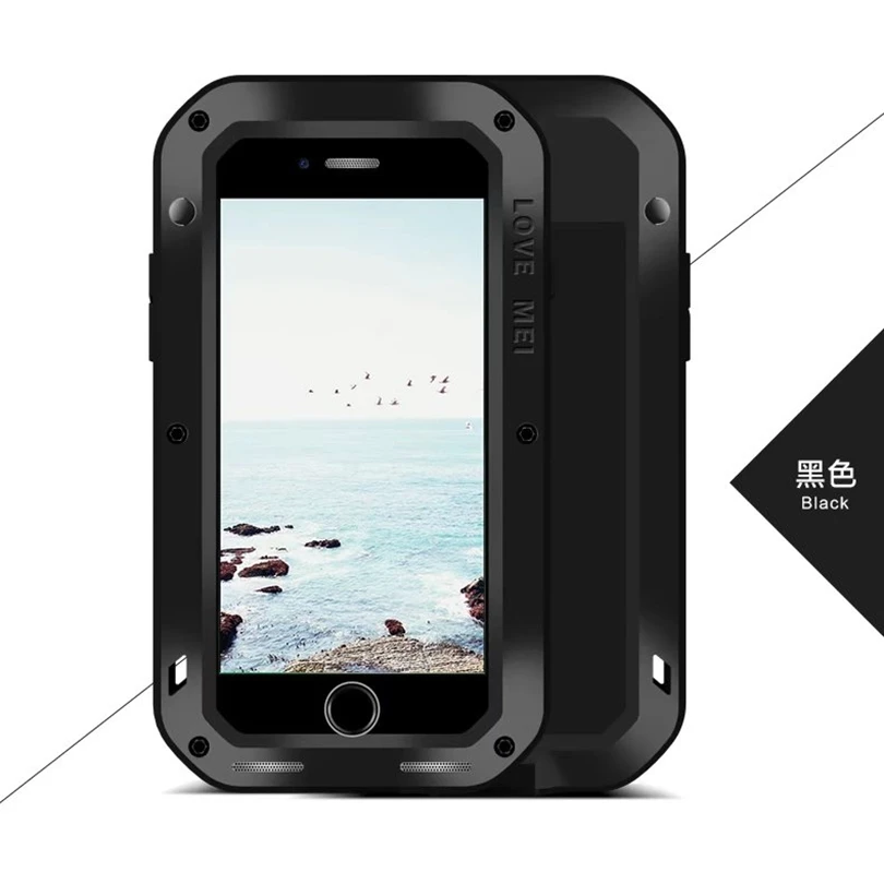 

For iPhone 8 / iPhone8 4.7" Case LOVEMEI Extreme Powerful Life Metal Aluminum Case Shockproof Robot Armor Cover Heavy Duty Shell