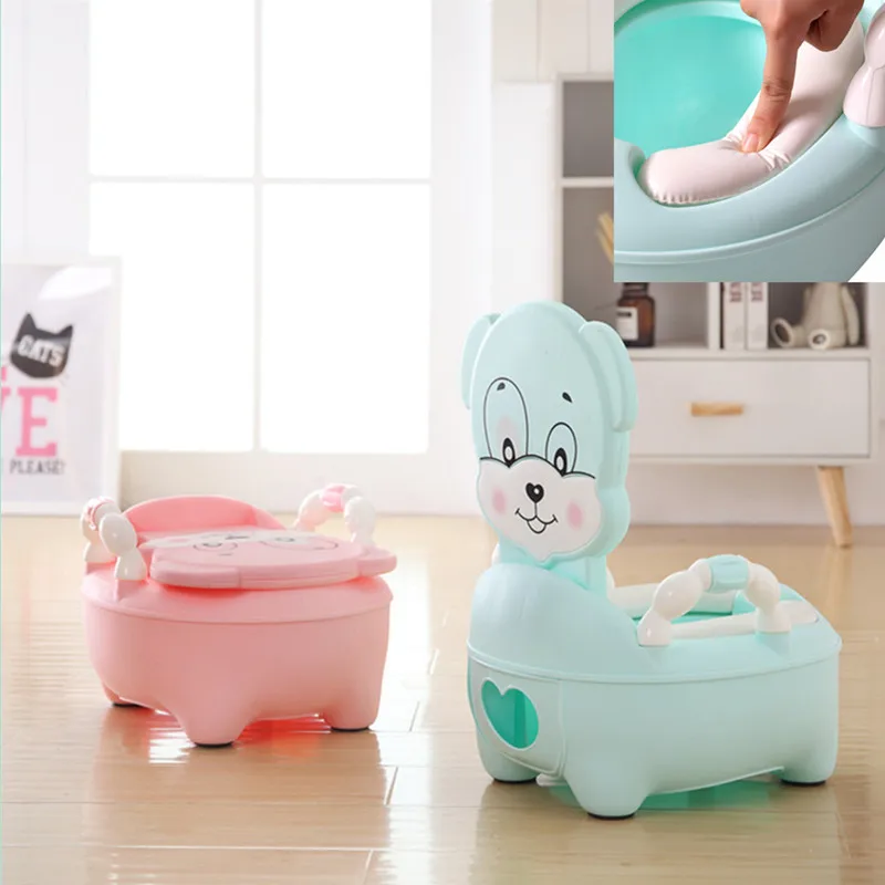 Baby Pot For Children Boys Potty Toilet Seat Baby Potty Training Girls Portable Toilet Bedpan Comfortable Backrest Cartoon Pots