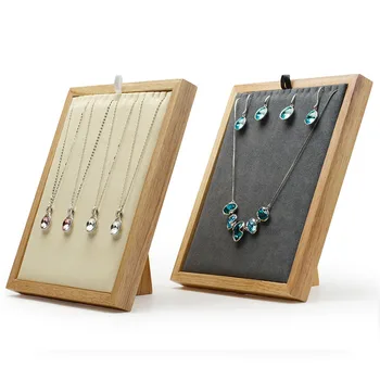 

16 Hook L-type Wood Necklace Earring Display Show Case Holder Women Ladies Jewelry Organizer Necklaces Display Stand H4034
