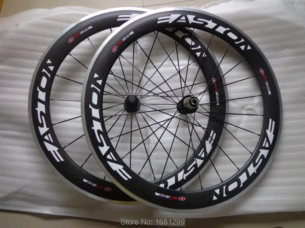 

Brand New 700C 60mm clincher rims Road bike matt 3K carbon fibre bicycle wheelset carbon with alloy brake surface Free ship