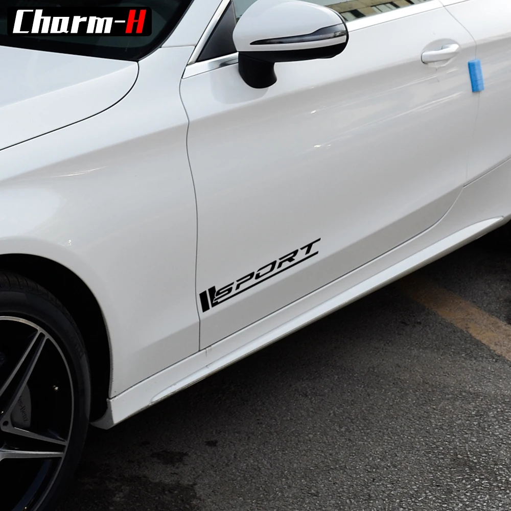 2 шт. светоотражающие наклейки на боковые двери для Mercedes Benz AMG W204 W205 W213 C63 CLA GLA 45 W176