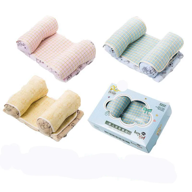 

Comfortable Cotton Linen Baby Pillow Four Seasons Safe Sleep Head Positioner Preventing Flat Head Sleeping Shaping Pillow