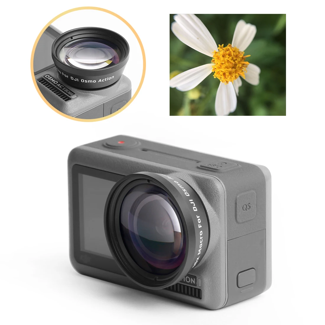 Внешний макрообъектив 15X HOBBYINRC для DJI OSMO экшн съемка крупным планом цветов и