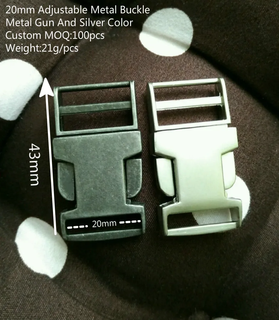 Free Shipping 4pcs For 20mm bing Side Release Zinc Alloy Metal