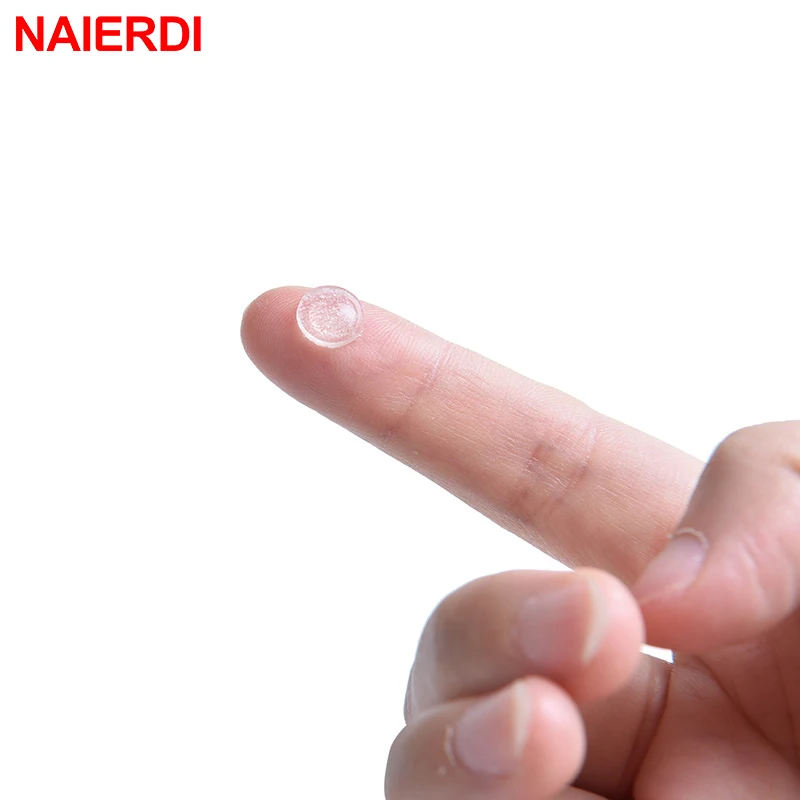 NAIERDI 40/50/80PCS Self-adhesive Cabinet Bumpers Silicone Rubber Pads Cabinet Catches Durable Cushion Prevent Noisy Hardware silicone furniture pads,rubber furniture pads