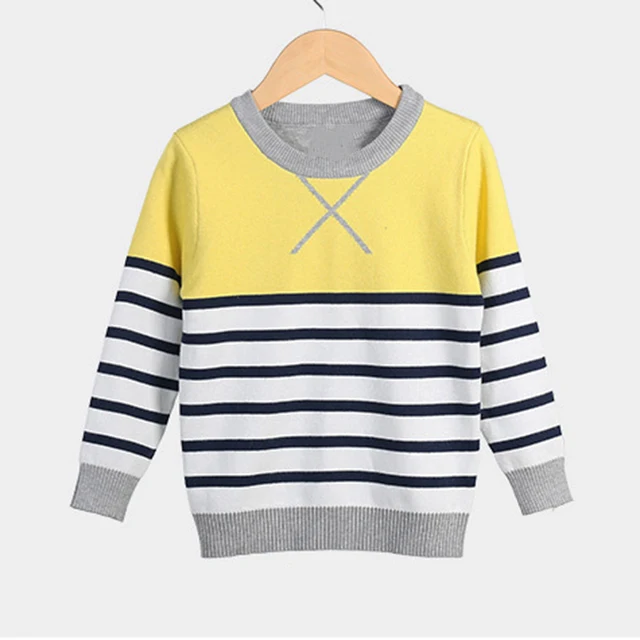 Yellow Sweater For Boy Pullover Tops Tiny Cottons Baby Boy Sweater Winter Long Sleeve Boys