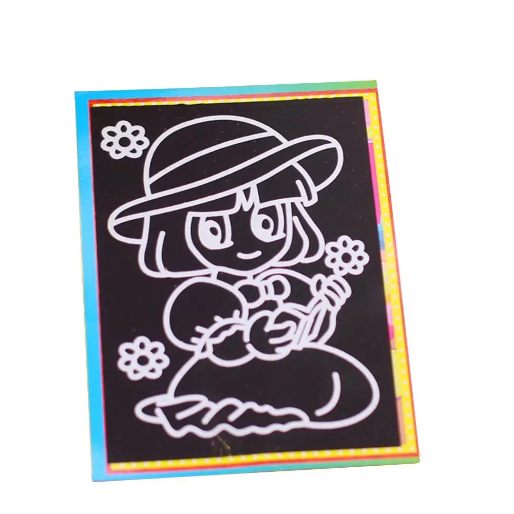 

LeadingStar 20pcs Small Size Scraping Drawing Pictures Educational Scratch Painting Paper Toy Gifts for Kids Random Pattern zk20