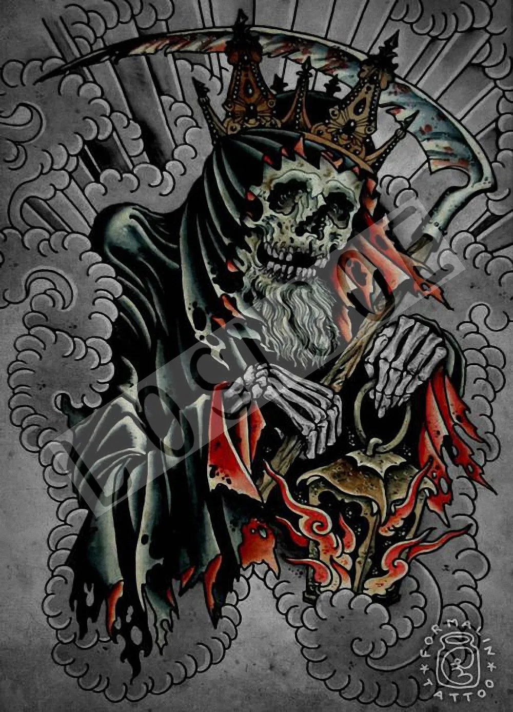 Тату \ Thrash Metal Skull Heavy Dope Rock N Roll gig Poster 30X42 см HD Печать Искусство Винтаж крафт