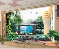 Пользовательские 3D обои фрески красивый сад Терраса ВИЛЛА ГОСТИНОЙ ТВ фон спальня 3d фото обои