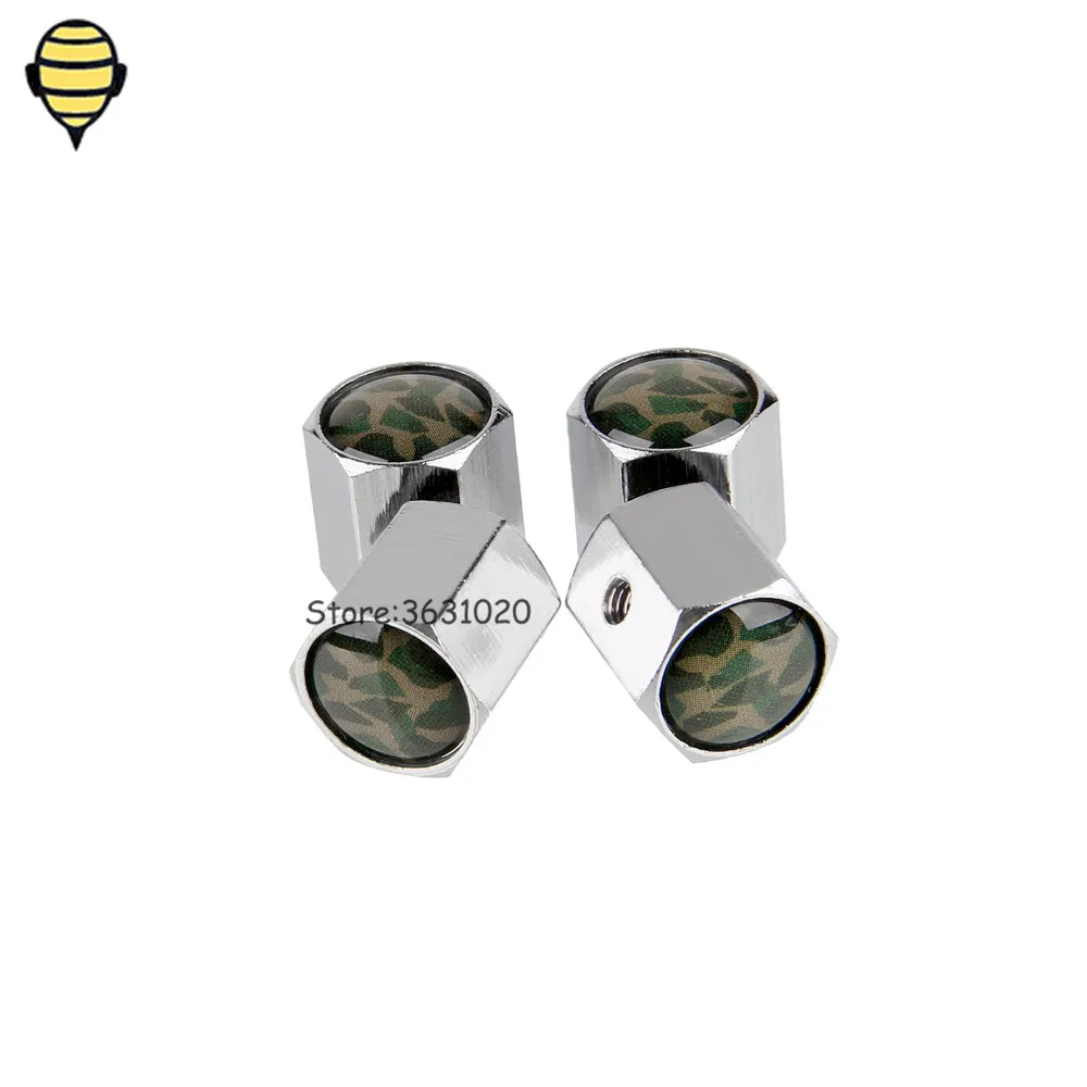 

Car Accessories Auto Wheel Tire Valve Stem Caps for Camo logo for Range Rover Subaru STI Skoda Nissan X-trail Benz ML GLC Mazda