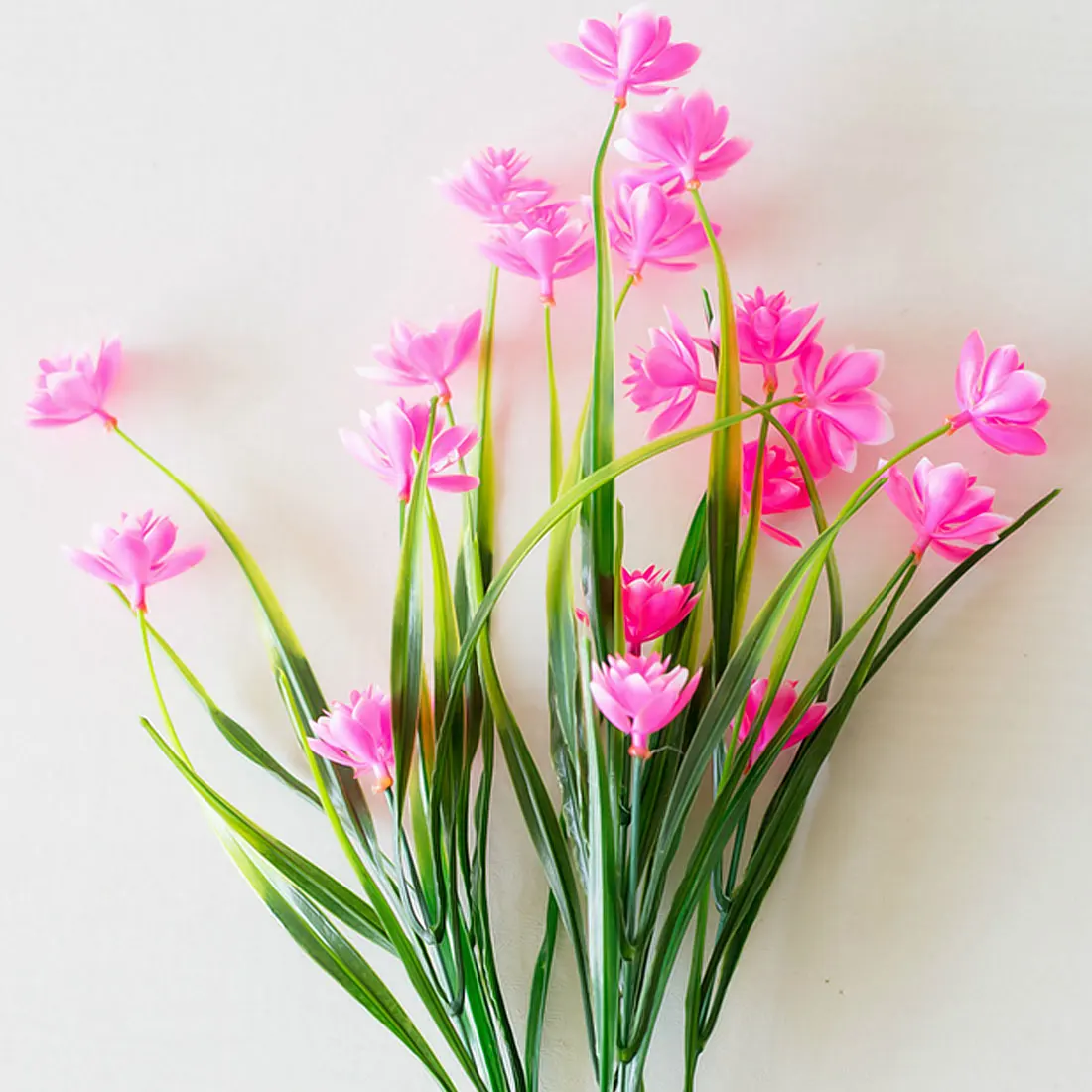 Buy Fake flowers 5 fork artificial lotus with leaf