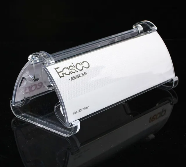 clear 6 x 2 plastic acrylic reusable desktop double display