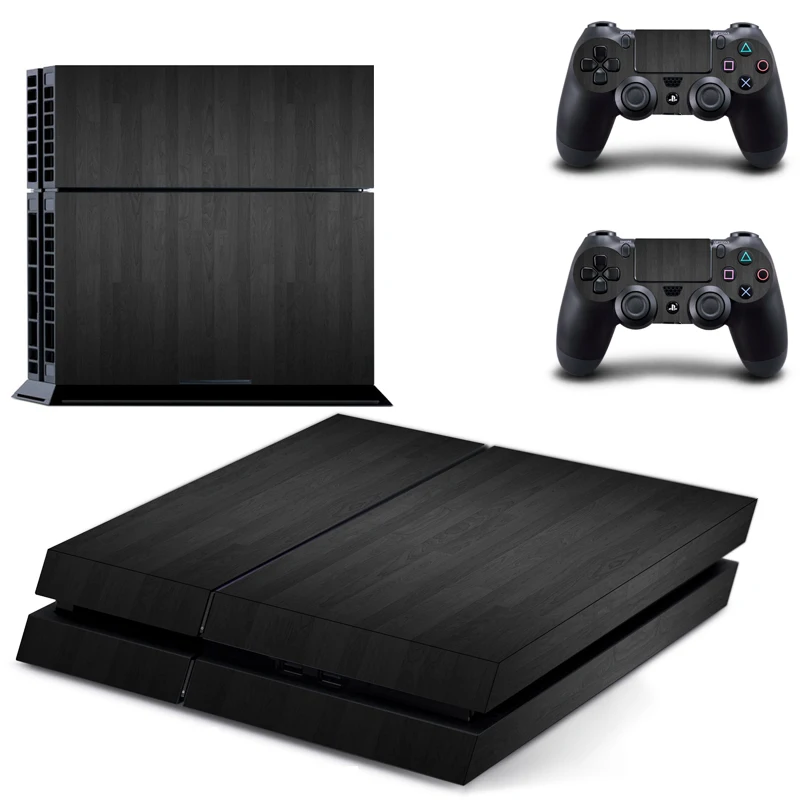 

OSTSTICKER Black Vinyl Skin For PS4 Console Cover For Playstaion 4 Console PS4 Skin Sticker+ 2Pcs Controller