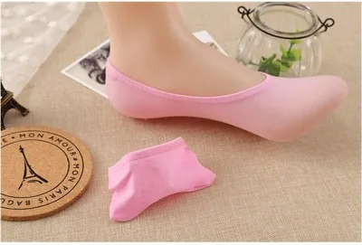 

MZ027 Free Shipping Candy Colors Bamboo fiber Women's ankle Socks super invisible sock anti-slip lady's female sox woman