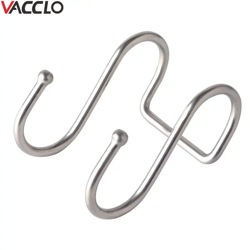 Vacclo 1 قطعة متعددة الوظائف الفولاذ المقاوم للصدأ جولة S على شكل ثنائي شماعات هوك المطبخ مجلس الوزراء الملابس حامل المنظم تخزين هوك