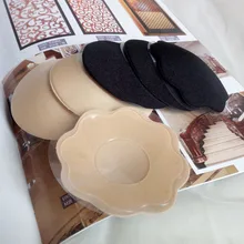 Лидер продаж, многоразовые биологические клеевые бюстгальтеры в форме цветка, водонепроницаемые самоклеющиеся накладки на соски с лепестками груди F0026