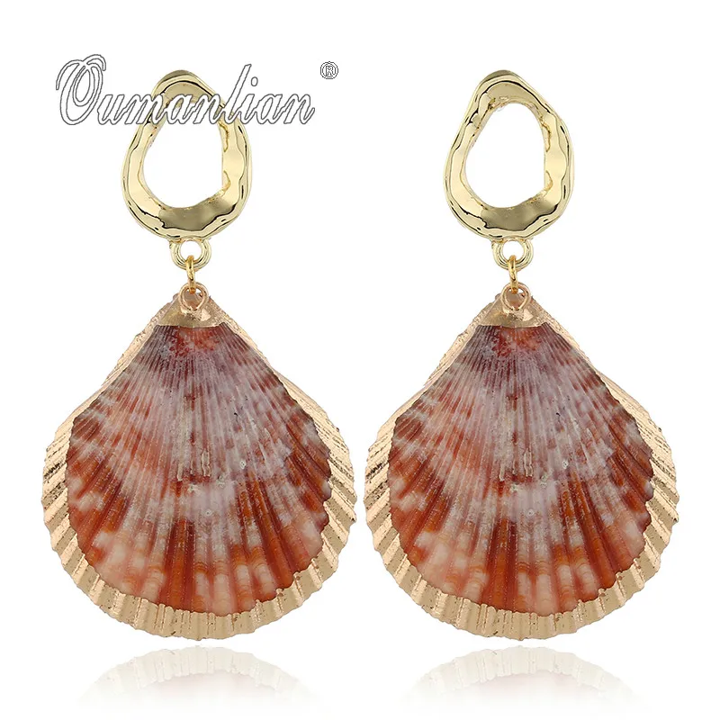 

Natural Sea Shell Earrings For Women 2022 New Round Big Statement Shell Earrings Ladies Jewelry Gifts Pendents E120