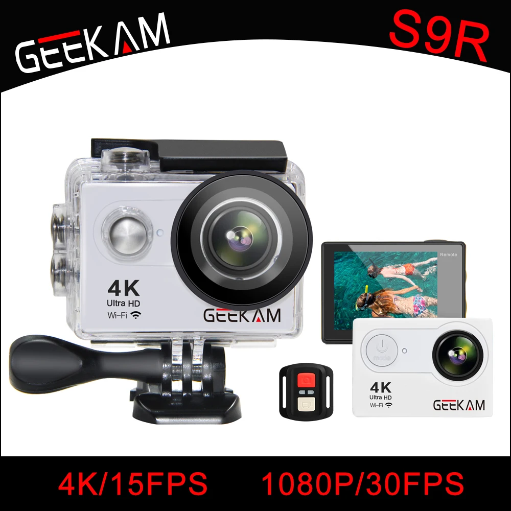 

GEEKAM S9 Action Camera 4K 1080P/30FPS 170D Full HD 2'' 30M Waterproof Outdoor Mini Cam 1920*1080 go Sports Video pro Camera
