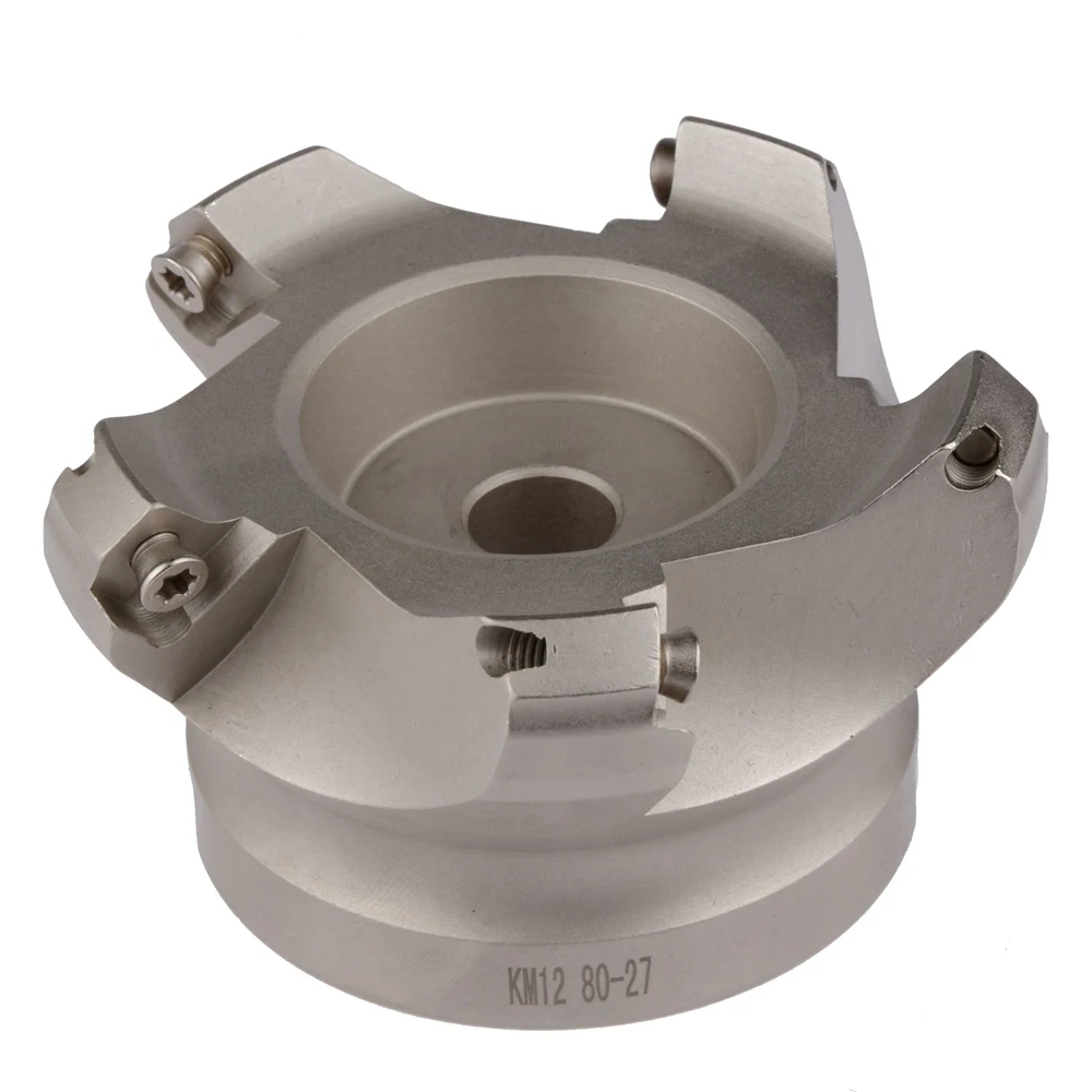 Buy KM12 80 27 5T 45 Degree Shoulder Face Mill Head for SEHT1204 from Reliable