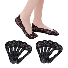 Носки для велоспорта, 10 шт., женские кружевные носки-башмачки, лето, короткие носки с низкой посадкой, черные невидимые носки, calze ciclismo