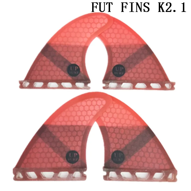 Future K2.1 плавники для серфборда Quad-плавник с Сотами из стекловолокна для серфинга 4 в наборе 4 цвета - Цвет: Red