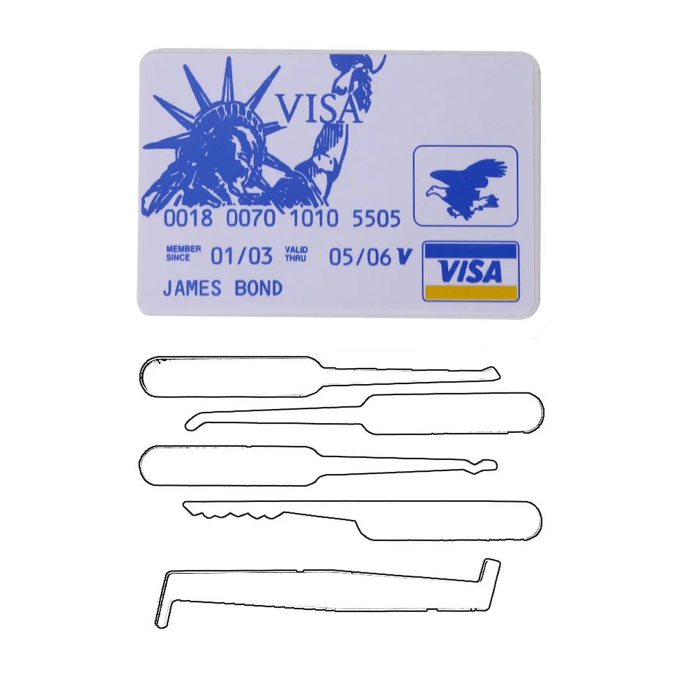 

Free Shipping Locksmith Supply Tool 5pcs Mini Tool with Transparent Lock for Beginner Practice Pick Set