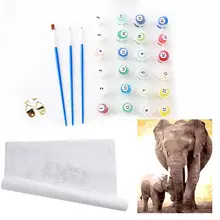 Горячая слон Diy Краска ing по номерам животные масляная живопись на холсте Ручная Краска ed Cuadros Decoracion современная акриловая краска 40X50 см