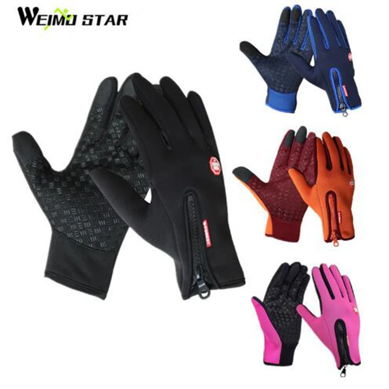 Weimostar Windproof Cycling Gloves Full Finger Touch Screen mtb Bicycle