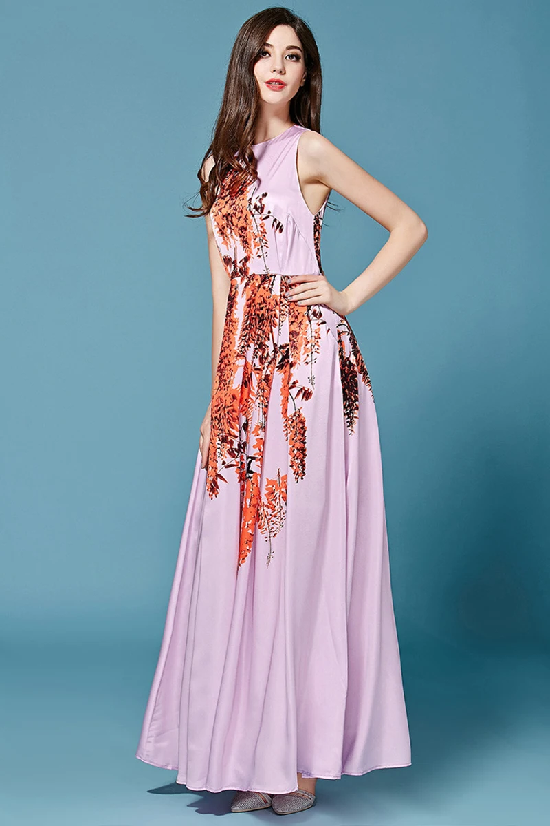 Casual Dress Free Shipping 2015 Newest European Simple Style Printed 