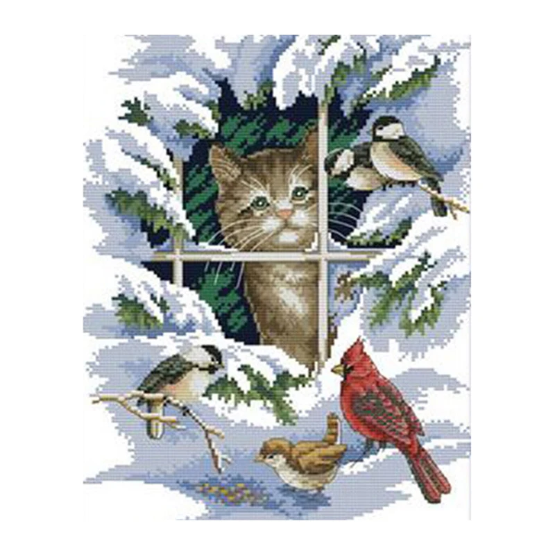 5D Diy Diamond Painting Diamond Embroidery 3D Diamond Painting Mosaic Pictures Of Rhinestones Crafts Animal Cat and birds