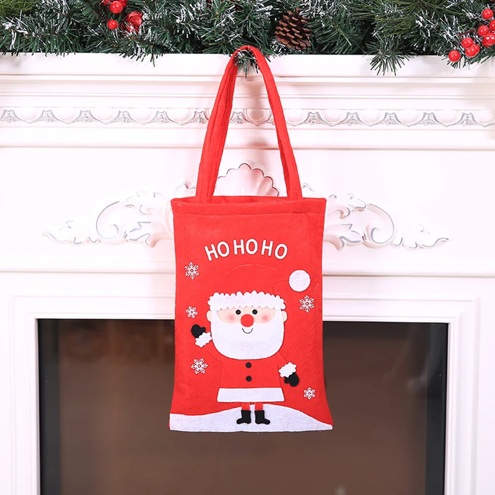 Рождественский год для дома веселые рождественские подарочные сумки Санта Клаус Дети конфеты подарок сумки сумочка мешок свадебный мешок подарочная сумка керст
