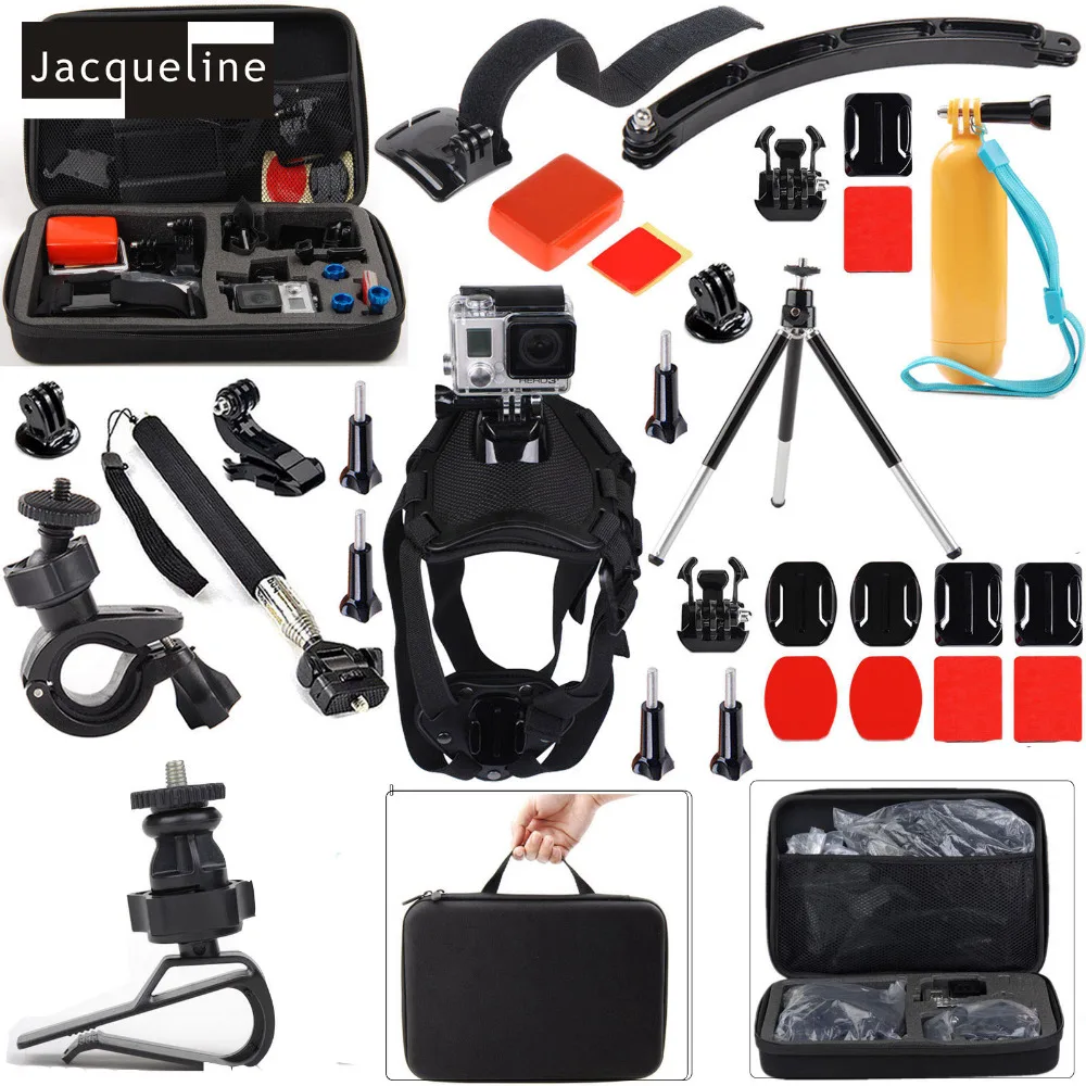 

Jacqueline for Bag Case Travel Accessories DOG Tripod Mount Kit for Gopro Hero 6 4 5 3+Black for EKEN H9R for SJCAM