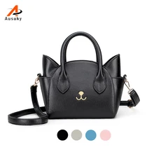 New Womens Hand Bags Small Cute Cat Messenger Bag Luxury Handbags Women Leather Bags Ladies Black Famous Brands Designer Bag 45