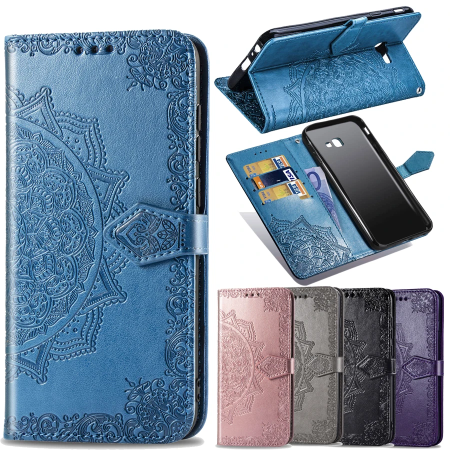 

Flip Leather Case For Samsung Galaxy J6 2018 case Luxury wallet cover For Samsung J4 Plus J 6 J6 Plus J3 J5 J530 J7 2017 J8 2018